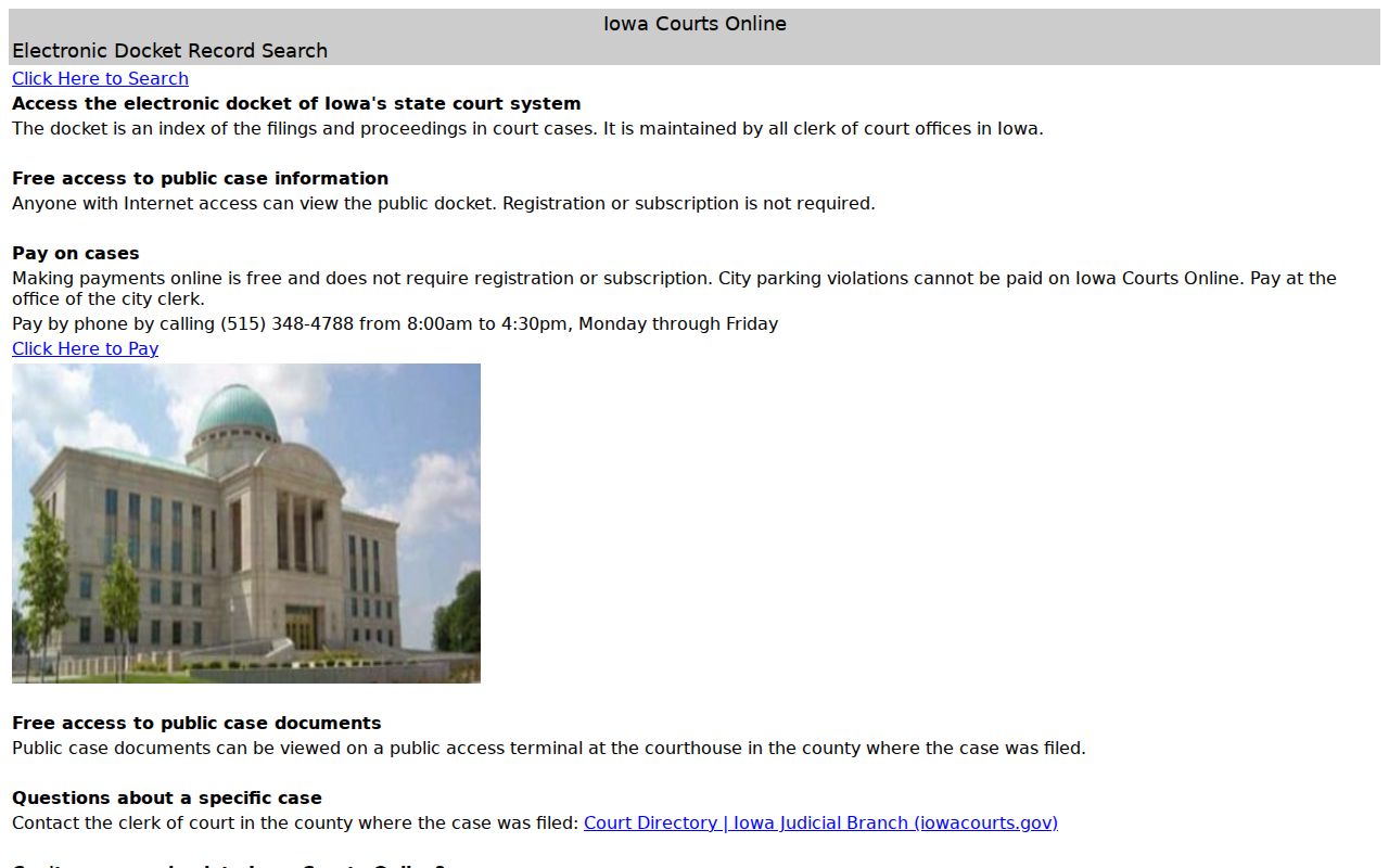 Lyon County active warrant records through the public Iowa court docket