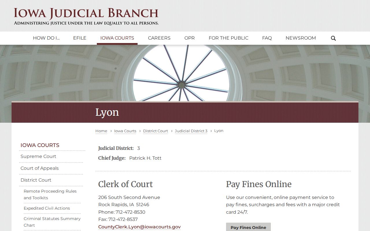 Lyon County warrant lookup clerk contact