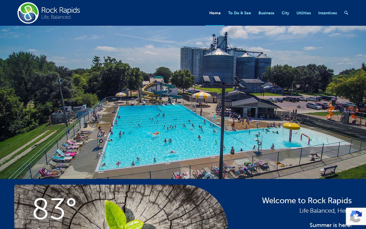Official Rock Rapids city website and contact information