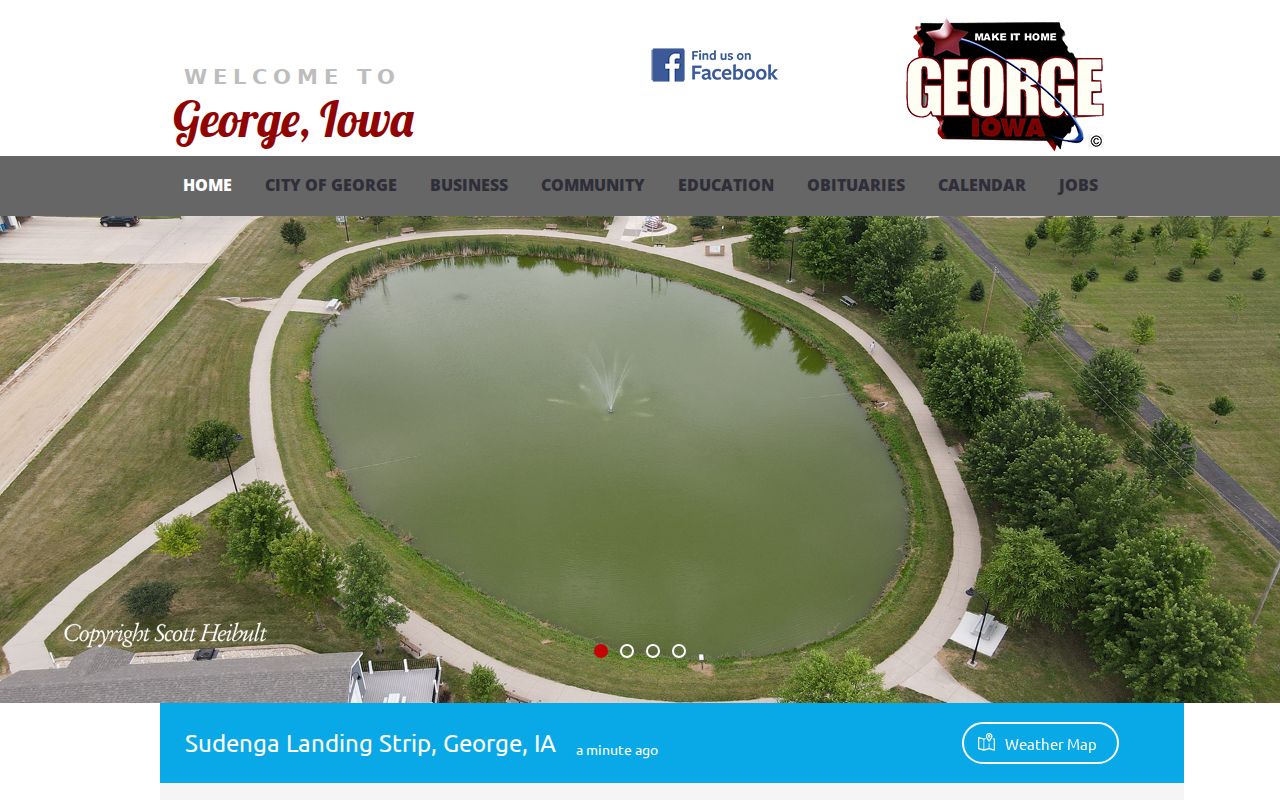 Official George city website showing local service information